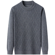 轻奢高货商场品质做工精细百分百山羊绒圆领套衫，男装羊绒套衫，钱塘207-1