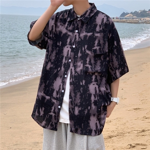 夏季新款宽松防晒男士短袖衬衣休闲衬衫A158-CS611-P45图片