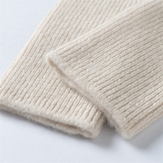 2025年新款坑条露指针织羊绒手套舒适休闲通勤百搭，手套，暖习羊绒