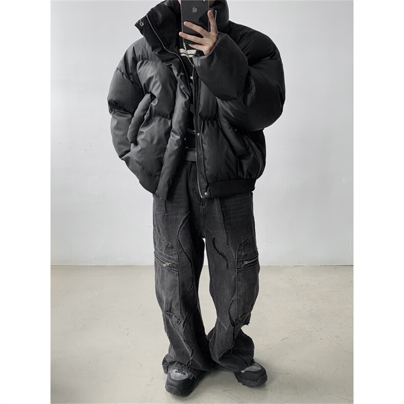 24年新款高级感品质短款皮棉衣立领加厚棉服外套Q9989-特p80,男装棉衣,星座508（原C305）