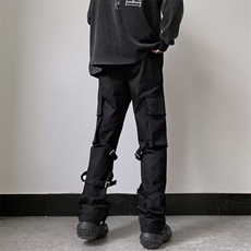 高质量工装裤男港风潮流多口袋高街23春夏季ins直筒裤D1036-P47，男装休闲裤，星座1109-3