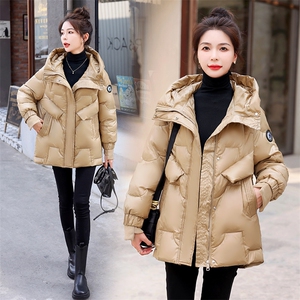 2024新款冬季女装羽绒服白鸭绒加厚中长款时尚保暖外套图片