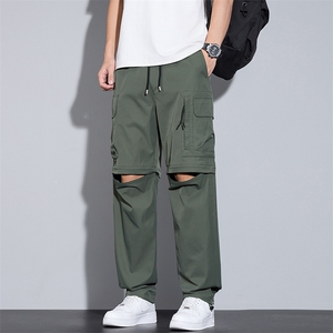 美式冰丝速干休闲裤男户外机能风可拆卸拉链拼接工装裤K0016-P50图片
