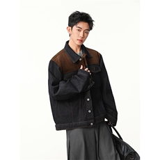 水洗牛仔外套男款春季美式痞帅上衣服宽松休闲工装夹克JK1316-P78，男装工装外套，星座1103-3