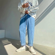 牛仔裤男ins潮牌宽松日系大码直筒裤WH37P38，男装牛仔裤，星座1116-2