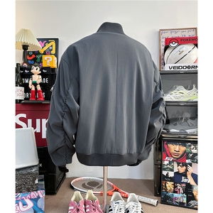 男装2026春季飞行服夹克春装大码clean fit宽松拉链外套S381-特88图片