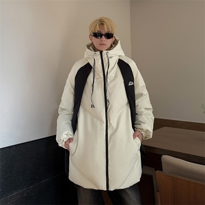 冬季印花连帽中长款设计宽松棉衣加厚潮流外套MY2410特P110控178图片