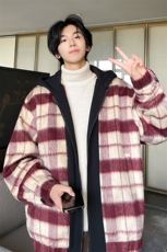 小香风秋装新款拼色男士毛呢港风连帽夹克外套A071-JK108-P125，男装夹克，电商A071