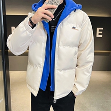 假两件皮棉衣男连帽加厚冬季潮棉服休闲棉袄青年A266-P02-P85，男装棉衣，电商A266