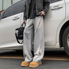 A408-24K2509-P65-X89-M-3XL日系复古休闲直筒水洗喷黑卫裤，男装休闲裤，电商A408