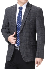 男士2023年秋季新款长袖休闲西服中青年纯色便服外套AJY208-P160，男装西服，电商B212（原钱塘6029）