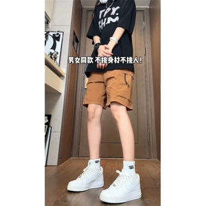 工装短裤男五分裤潮牌短裤冰感短裤薄款多口袋特P35-DK1108图片