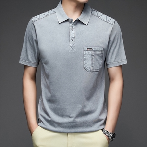 纯棉T恤短袖男2023夏季潮流半袖POLO衫上衣服 NX8656-P55图片