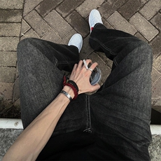 网图cleanfit裤子高街潮牌水洗微喇叭牛仔裤NZ05，男装牛仔裤，星座310A-4