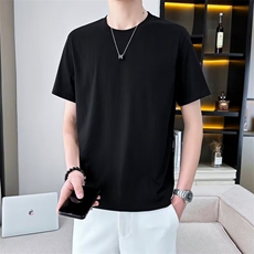 男士短袖T恤夏季潮流ins纯色半袖打底衫宽松白色纯棉上衣服T03，男装T恤，星座1116A-2（原606A-1）