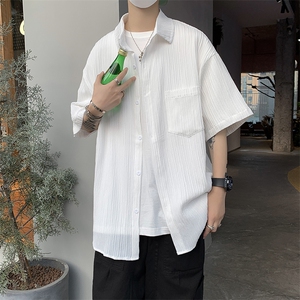 T17-P30夏季宽松型潮牌短袖衬衫图片