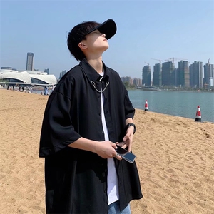 男夏季短袖衬冰丝送铁链C503P28图片
