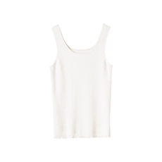 100纯山羊绒2025秋冬新款女羊绒衫纯色无袖吊带薄款U领内搭针织衫，女装背心吊带，江帆羊绒