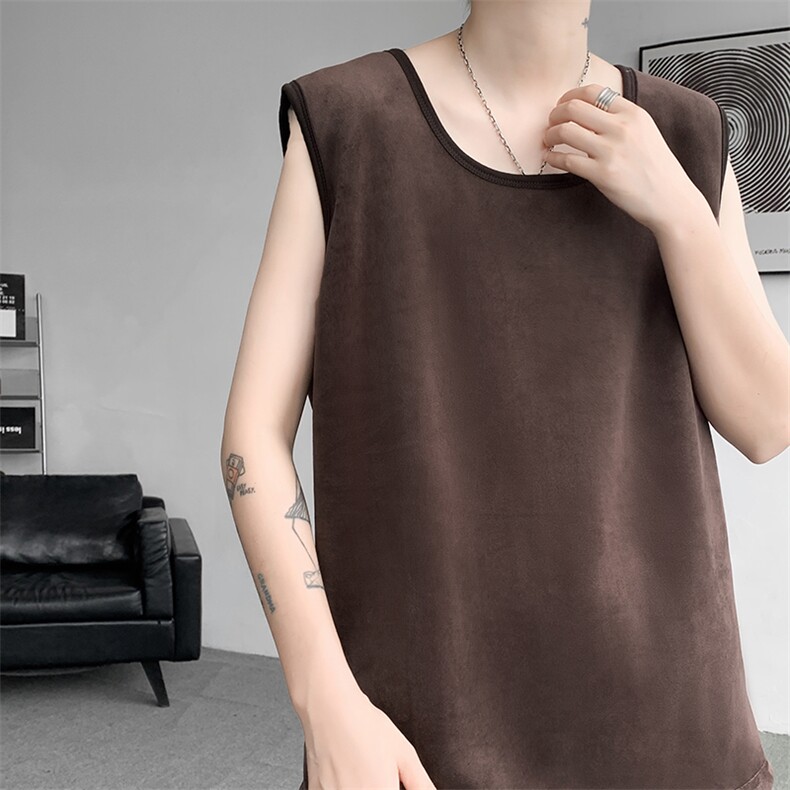 8XL-M德绒羊羔绒背心男加绒加厚保暖内搭坎肩马甲打底衫BR001P30图片