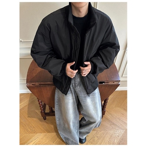 JY454-P74 冬季立领飞行夹克廓形高街棒球服加棉加厚外套图片