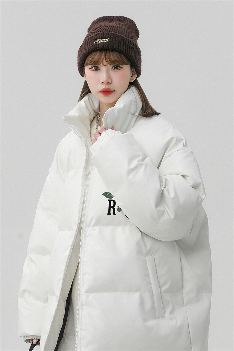 中性风冬季时尚百搭宽松字母印花潮流皮棉服外套MY451P118控158,男装棉衣,A247A