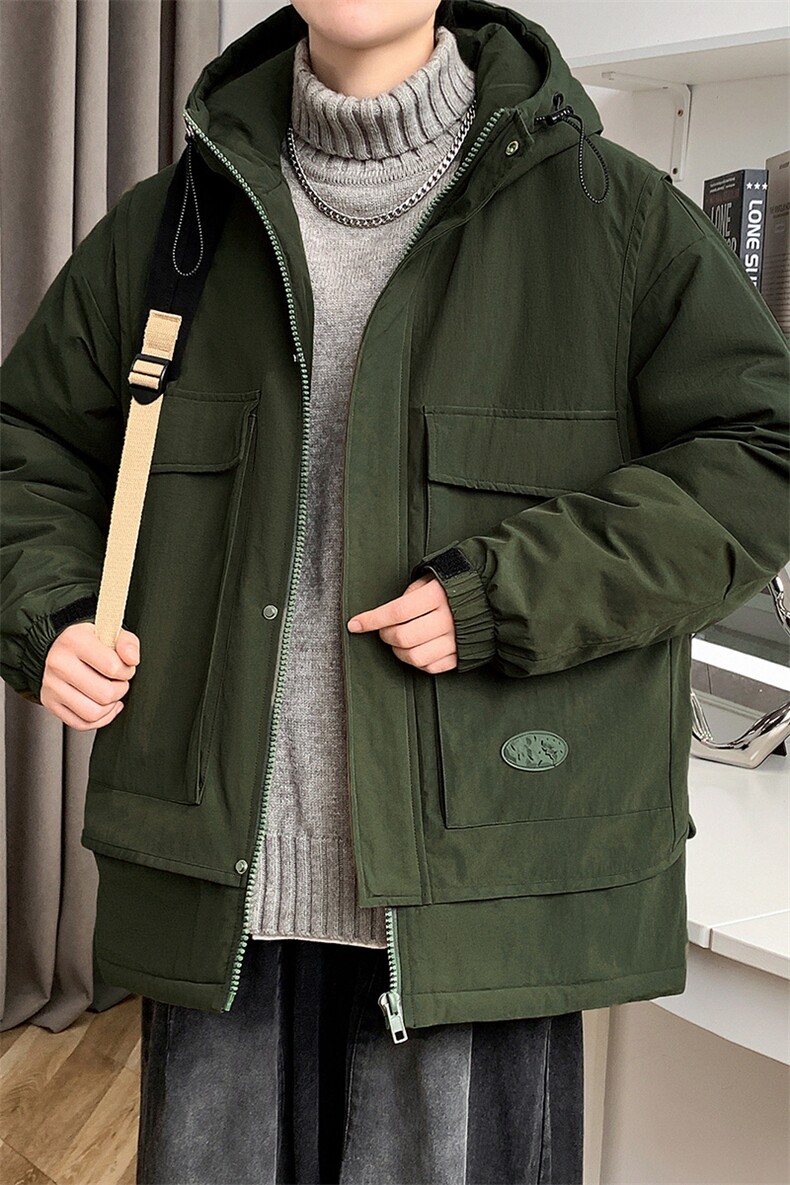 冬上新加棉加厚棉服港风休闲连帽棉衣外套男女8318-P130控价178,男装棉衣,电商A441-1