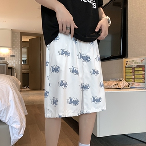 男士短裤夏季五分裤休闲裤子男印花中裤潮牌沙滩裤薄款DK820-P22图片