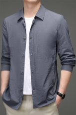 YY-A8837夏季男士户外防晒衣皮肤衣长袖休闲翻领外套防晒服P110，男装夹克，电商B360