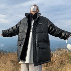 现货 数据款高品质假两件PU皮棉衣美式高街外套XZ811A-MF120-P135图片