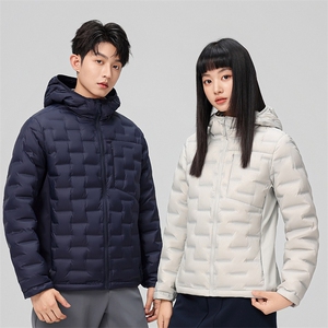 新款90绒子轻薄情侣装羽绒服秋冬男女款连帽轻薄羽绒服外套图片