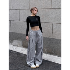 解构设计情侣阔腿弯刀卫裤男女春秋宽松爵士舞休闲运动裤CAK30，男装休闲裤，星座516A
