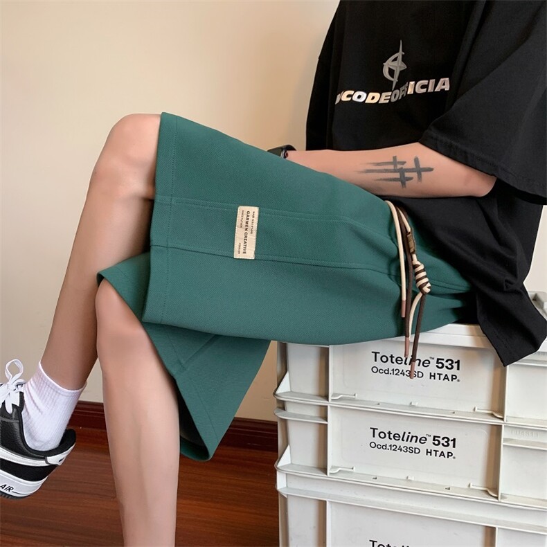 美式休闲短裤男夏季薄款潮流百搭高街宽松大码运动五分不过膝裤子,男装牛仔裤,星座511-1