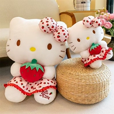 可爱卡特猫精品抱草莓可爱毛绒玩具公仔生日礼物玩偶