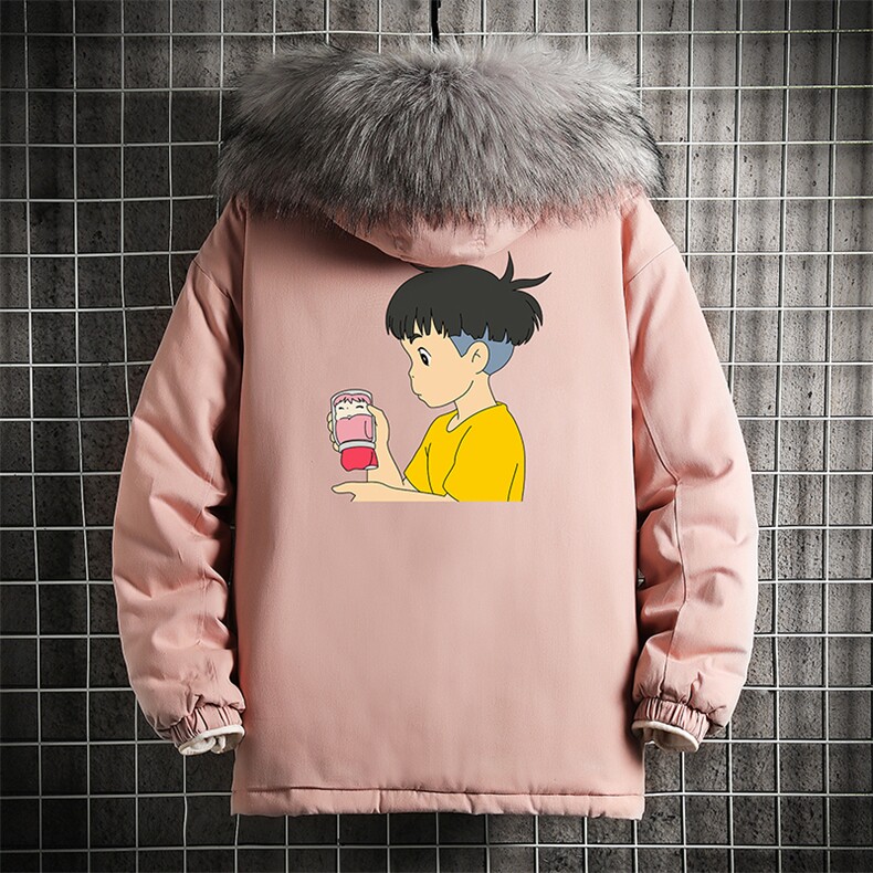 MM48200-P130冬季大毛领棉衣男士大码加厚棉袄男棉服网格,男装棉衣,电商A040A