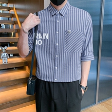 23年男士短袖衬衣A210-CS12-P55，男装T恤，电商A210