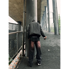 网络图现货！晕染渐变牛仔裤宽松设计感小众显瘦直筒裤RD5208-P60，男装牛仔裤，星座1005-6