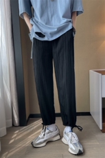 抖音直播2025夏季新款百搭冰丝休闲长裤潮男KK01p35，男装休闲裤，电商D315A