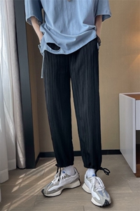 抖音直播2025夏季新款百搭冰丝休闲长裤潮男KK01p35图片