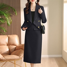 高级感通勤职业套装裙女春秋2026新款气质西装半身裙套装两件套，女装套装/套裙，火爆靓佳人