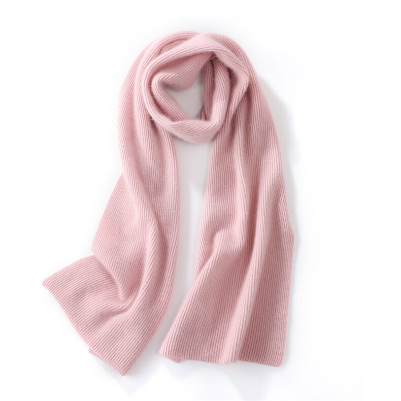 秋冬季35%羊绒休闲保暖百搭简约纯色慵懒围巾,饰品围巾,臻歆羊绒