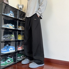百搭褶皱金属标重磅360g曼巴棉宽松休闲卫裤男K5633-特P36控69，男装休闲裤，电商A001-1