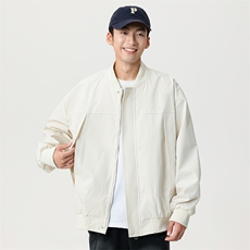 春季新款现货宽松棒球服男休闲简约百搭潮流夹克上衣外套6605-P55，男装夹克，电商B306