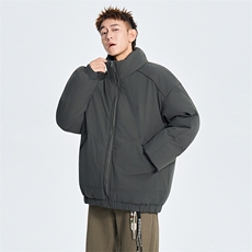 现货冬季美式休闲加厚雪山外套夹克立领纯色三防户外工装棉服，男装夹克，电商A486