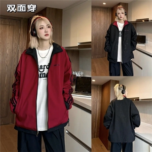 网图慎用双面穿满天星夹克外套冲锋衣J6066-P65棉服MY6077-P90,不喜欢穿裙子和短裤的女生搭配图片