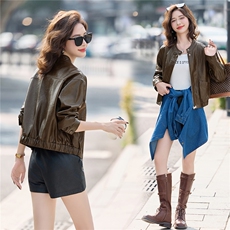 2025年秋季新品现货皮衣外套时尚潮流，女装皮衣，臻衣坊