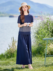 水衣源2739款重工刺绣小衫阔腿裤宽松套装女，女装套装/套裙，水衣源