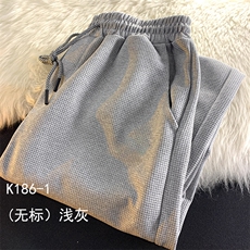 卫裤春夏季华夫格男士卫裤ins束脚裤K186P30，男装休闲裤，星座1107