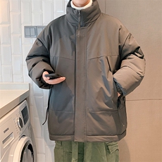 现货美式高街休闲夹克冬季立领纯色三防户外工装加厚棉服外套，男装夹克，电商A486
