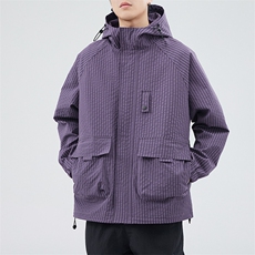 新款现货户外连帽夹克男三防冲锋衣外套JK811-P85，男装夹克，星座1204-3