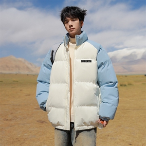 现货 抖音得物可供视频 三防加厚羽绒拼接棉衣外套面包棉服 86615图片